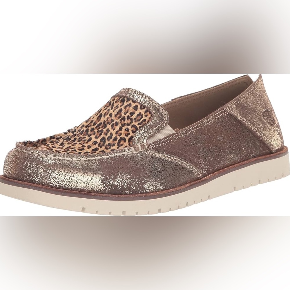 Ariat Cruiser - Leopard Print Metallic Loafers